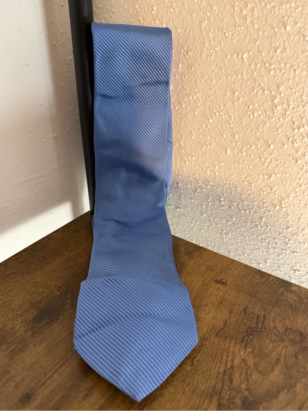 Brooks Brothers “346” Solid Light Blue Ribbed Silk Tie
